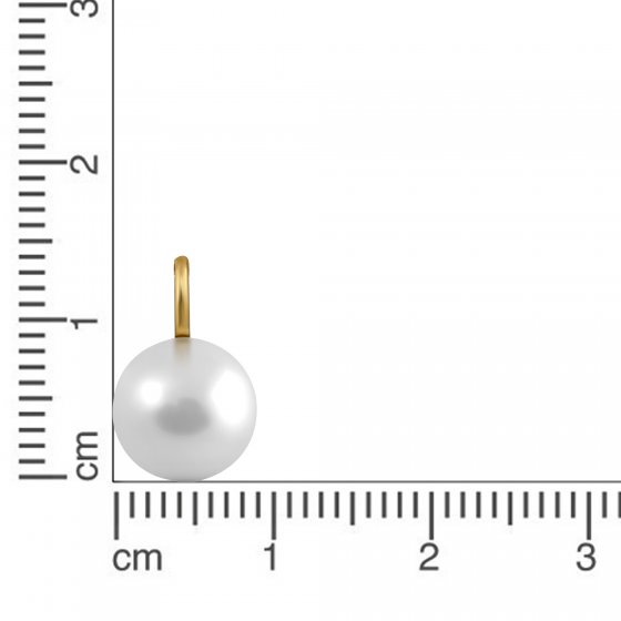 Anhänger Gold 585 mit weißer Perle 9mm 