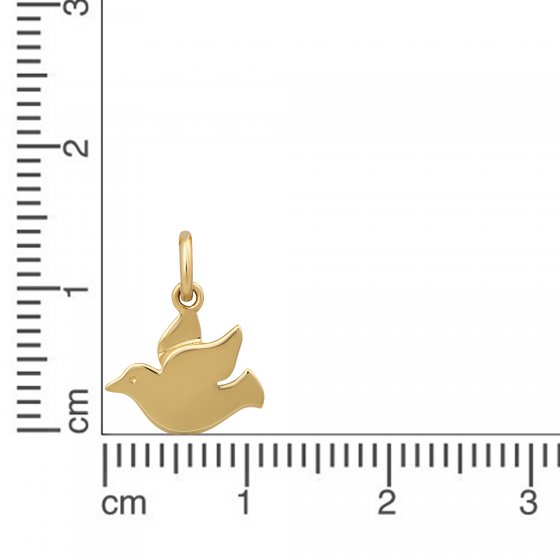 Anhänger 585 Gold mit Tauben-Motiv 