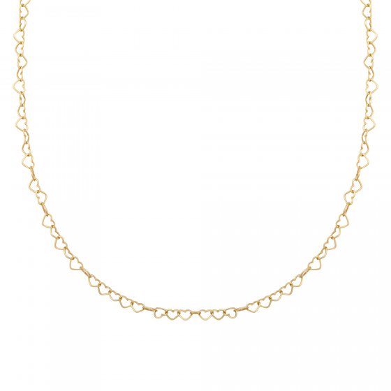 Collier 925 Silber vergoldet Herzchenkette Y-Kette 