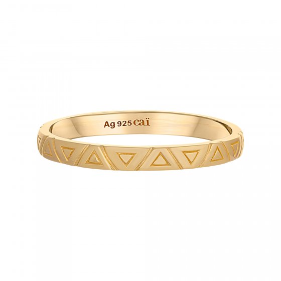 Ring 925 Silber vergoldet Dreiecke Stacking 