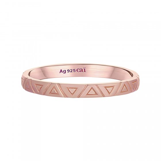 Ring 925 Silber rosévergoldet Dreiecke Stacking 