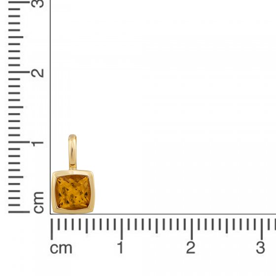 Anhänger Gold 585 mit echtem Citrin 5x5mm 