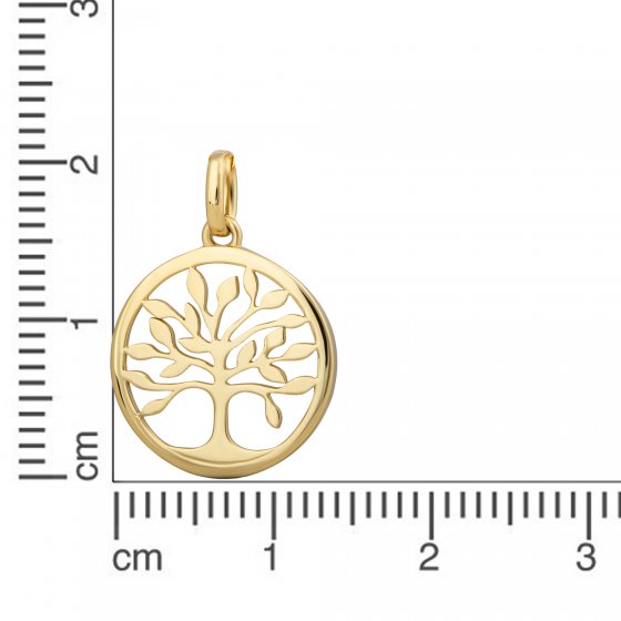 Anhänger Gold 375 mit Lebensbaum-Motiv 