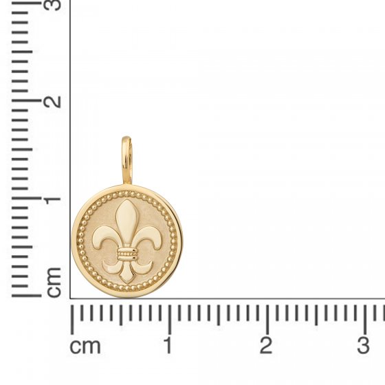 Anhänger Gold 375 mit Lilien-Motiv 