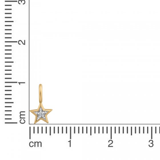 Anhänger Gold 585 Stern-Motiv mit Brillant 0,005ct. 
