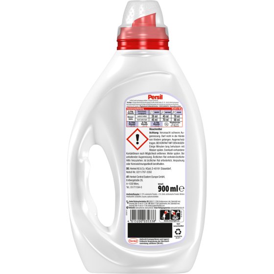 Persil Sensitive Gel Vollwaschmittel flüssig 20 WL 900ml 4er Pack 