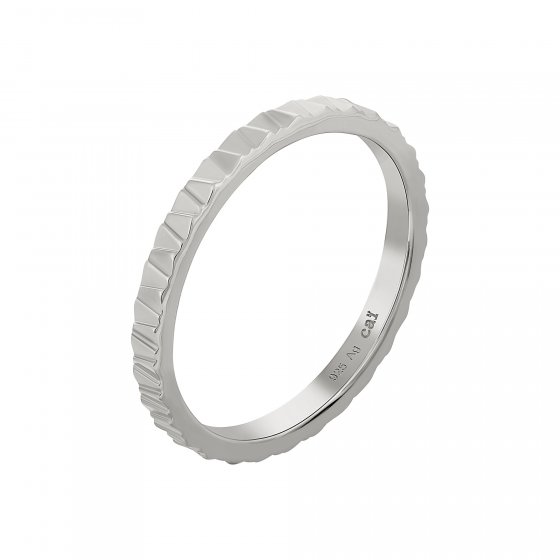 Ring 925 Silber rhodiniert Muster Stacking 