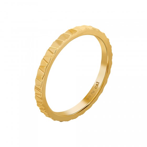 Ring 925 Silber vergoldet Muster Stacking 