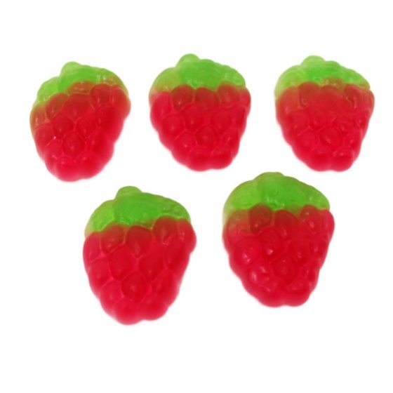 Fruchtgummi Erdbeeren mit weißem weichen Schaumzuckerboden 1000g