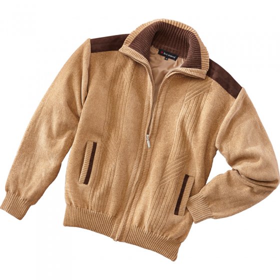 Chenille-Strickblouson