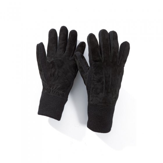 Lederhandschuh mit Strickeinsätzen