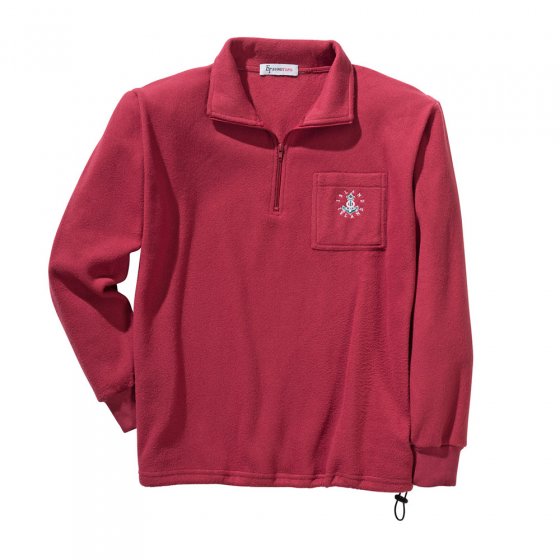 Fleece Sweater m.Stick,rot.M M | Rot