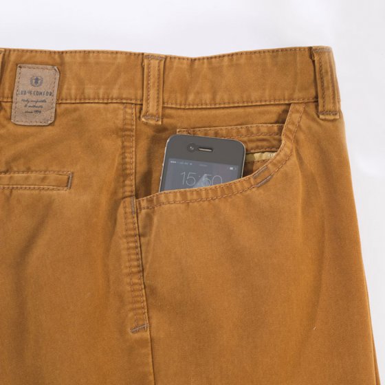 Baumwollhose m.Kaschmir-Fin.58 58 | Cognac