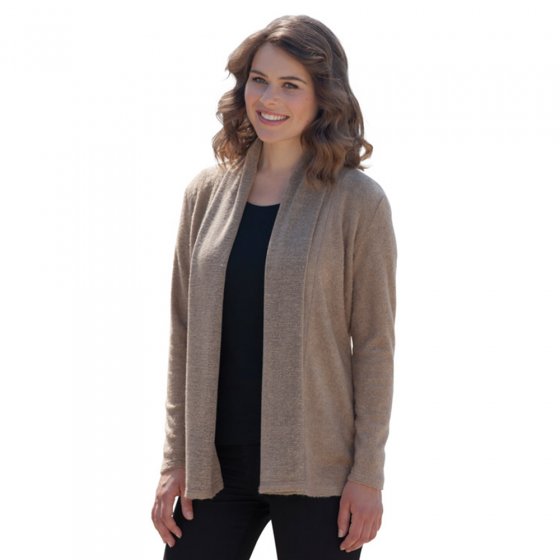 Strickjacke+Schalkragen,taupe 42 | Taupe