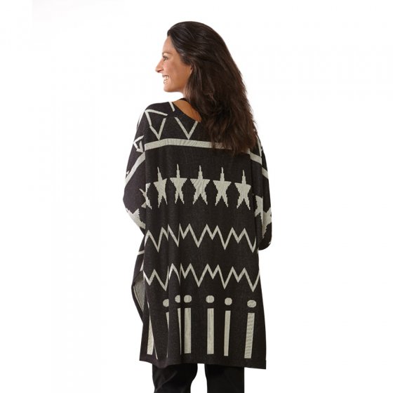 Jacquard-Poncho 