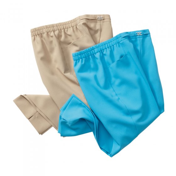 7/8-Hose mit Rundum-Dehnbund und Zierschließe 