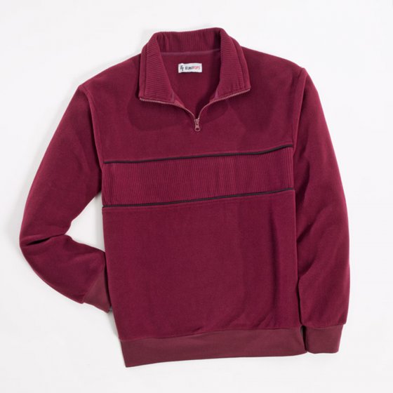 Polar Fleece Sweater,Bordeaux 