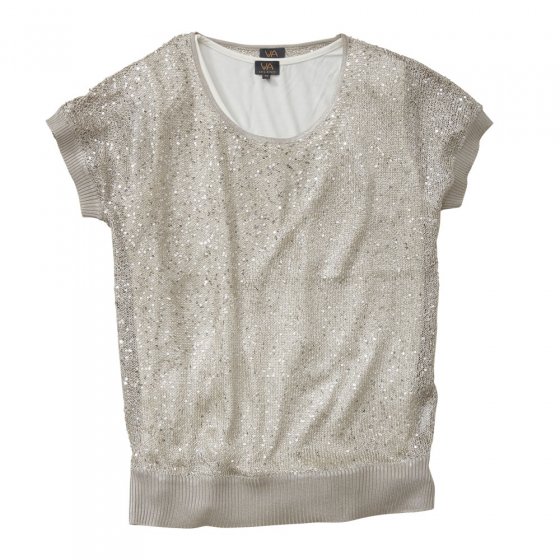 Glitzer-Pulli mit Unter-Top 