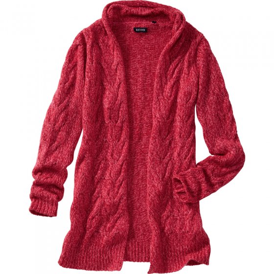 Strick-Cardigan mit Zopfmuster