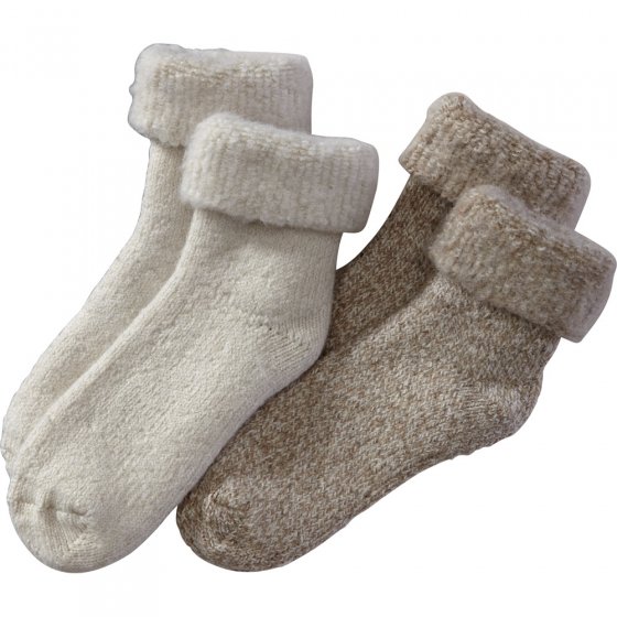 Wollsocken mit Umschlag - 2er Pack 