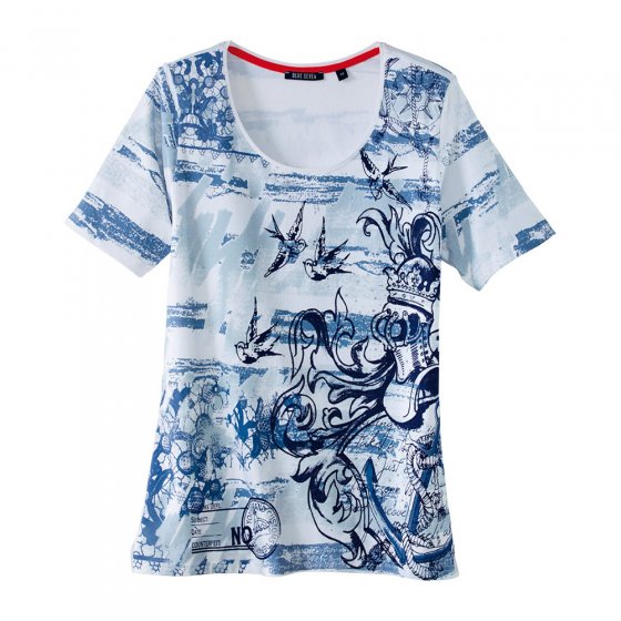 T-Shirt,1/2 Arm,maritim,H'blau 48 | Hellblau