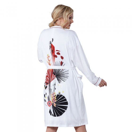 Kimono mit Fächerdruck 