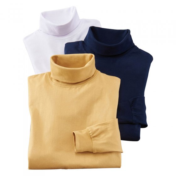 Rollishirt 3er-Pack 3XL | Marine#Weiß#Camel