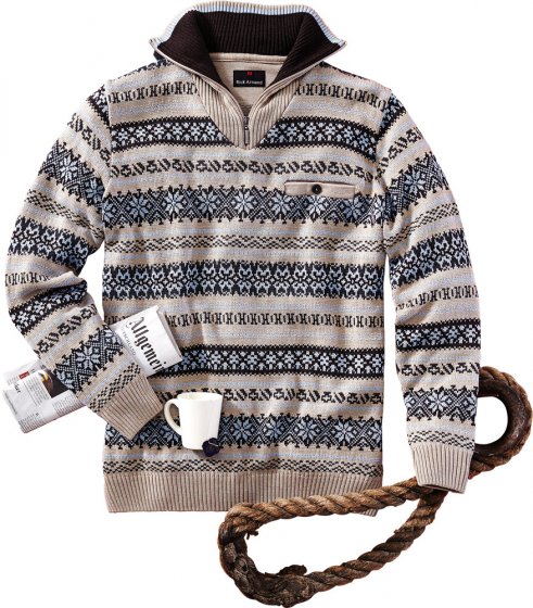 Pullover im Nor.Stil,beige,L L