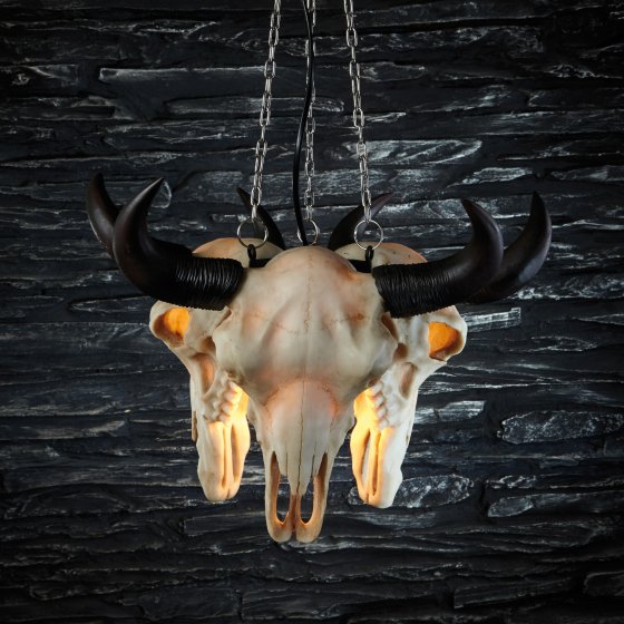 Hängelampe „Longhorn-Schädel“