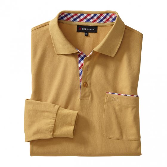 Piqué-Langarmshirt