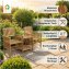 2-Sitzer-Gartenbank mit Beistelltisch klappbar, ca. 163 x 63 x 91 cm - Braun - 2