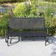 3-Sitzer Garten Schaukelbank, ca. 151 x 70 x 83 cm – Schwarz - 2