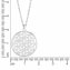Halskette Silber 925 rhodiniert 42+3cm lang mit Motiv Blume des Lebens - 2