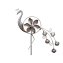 Gartenstecker Landhaus Pfau mit Windrad - 2