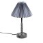 Tischlampe Grau Plissee Schirm - 2