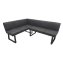 Eckbank 152 x 192 cm Schwarz Vemal kurzer Schenkel links - 2