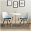 Design-Stühle mit Kunststoffschale und Samt-Sitzki Skandinavischer Look für Esszimmer und Küche - 2