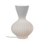 Tischlampe Keramik weiß mit Rillen 20 x 30 cm - 2