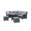 Outdoor Möbel Ecksofa mit Tisch und Hocker - 2