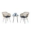 Balkonmöbel Set 3-teilig Rattan Optik mit Tisch und 2 Stühlen - 2