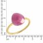 Ring Silber 925 vergoldet mit echtem pinken Safir 10x9mm - 2
