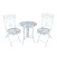 Romantisches 3-teiliges Bistro-Set aus Metall - Weiß - 2