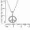 Halskette Boho Peace mit Kette 42+3cm 925 Silber Zirkonia weiss - 2