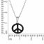 Halskette 925 Silber Boho Peace Zirkoniasteine schwarz - 2