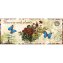 Gartenbank Flowers and Plants creme Metallbank mit Motiv Sitzfläche 109 cm - 2