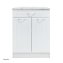 Küchenunterschrank Jenna Country Weiß 60 cm mit Schublade - 2