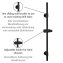 Duschstange Mod. Basic Schwarz, 66 cm - 2
