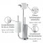 Stand WC-Garnitur Universalo Chrom, integrierter Toilettenpapierhalter und WC-Bürstenhalter - 2