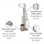 Stand WC-Garnitur Mod. Rivalta Taupe, Platte aus Sicherheitsglas - 2