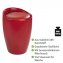 Hocker Mod. Candy Red, mit abnehmbarem Wäschesammler - 2